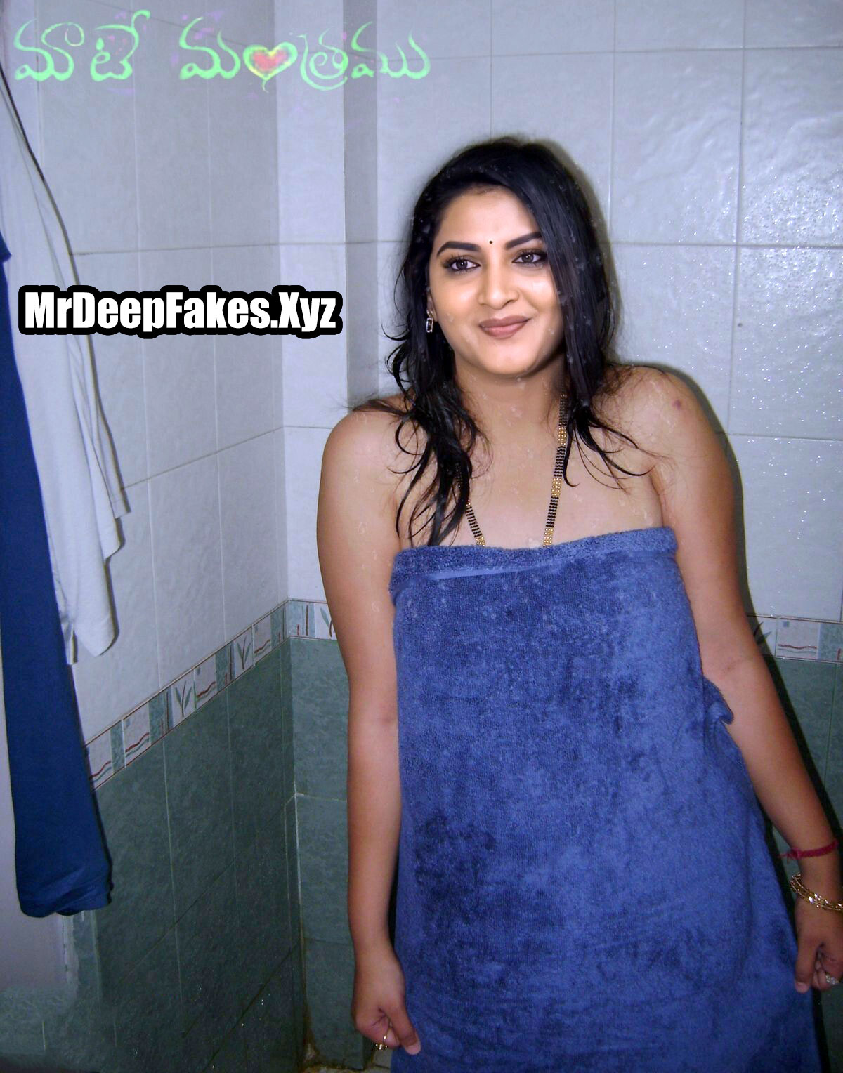Hot Pallavi Ramisetty bathroom photo with towel Telegu serial actress