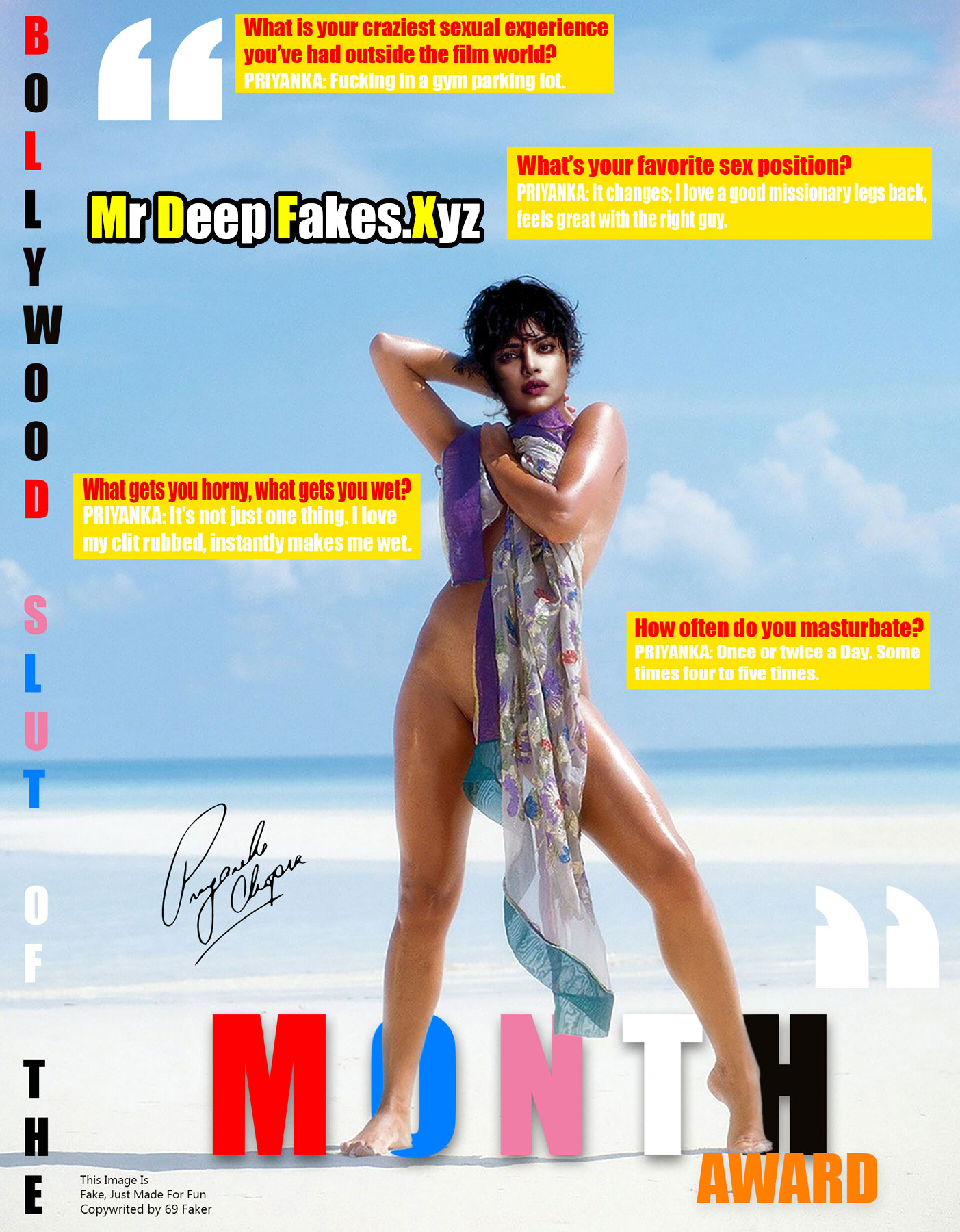 Priyanka Chopra playboy beach body sexy slim without dress nude