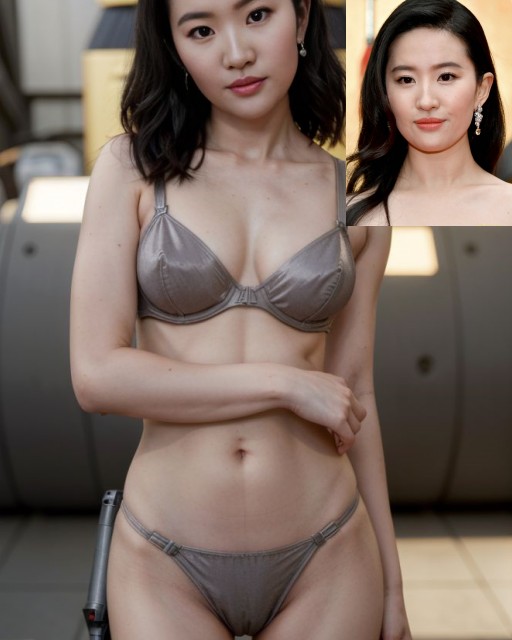 Liu Yifei bra panties navel cleavage AI Porn